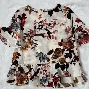 Floral Peplum blouse